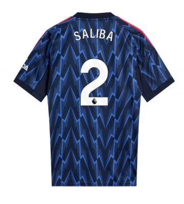 Lacne Muži Futbalové dres Arsenal William Saliba #2 2025-26 Krátky Rukáv - Preč